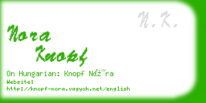 nora knopf business card